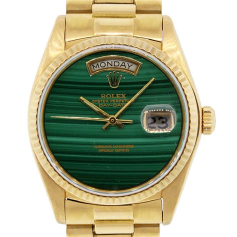 rolex malachite day date|Rolex dials.